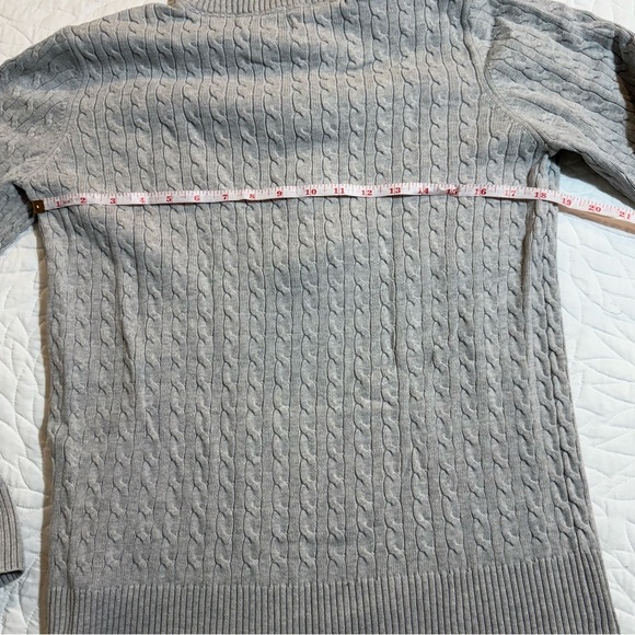 Vintage Polo Jeans Co Ralph Lauren cable sweater grey size Large - Picture 7 of 10